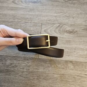 Womens Dark Brown Leather Belt